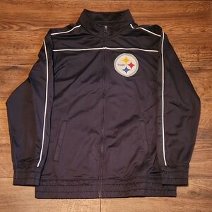 Black Steelers Track Jacket